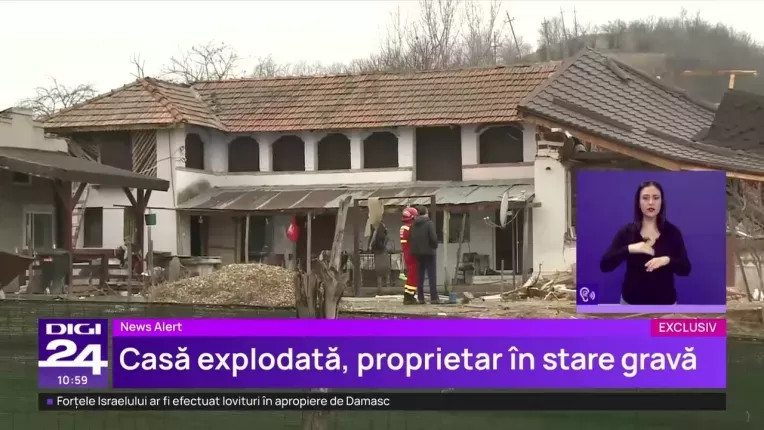 Casa din Dolj in curtea careia a ars o flacara timp de o saptamana in 2022 a sarit in aer