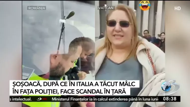 Diana Sosoaca a tacut in fata politistilor din Italia, insa in Romania a facut circ cu politistii