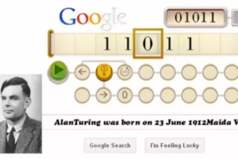 GOOGLE il omagiaza pe ALAN TURING, parintele informaticii moderne, printr-un logo interactiv