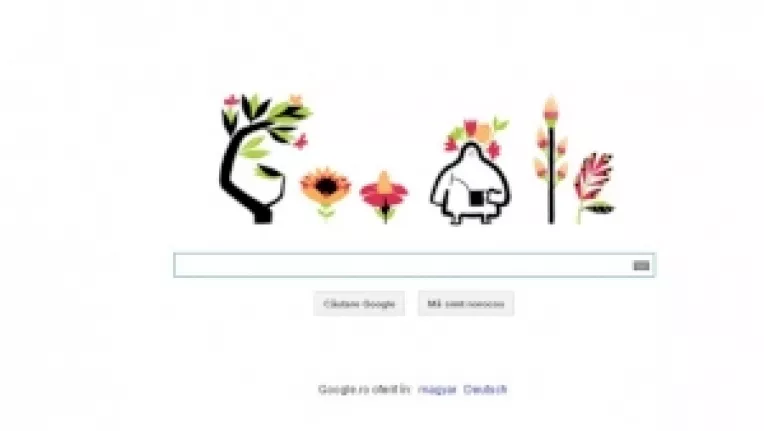 Google sarbatoreste  ECHINOCTIUL DE PRIMAVARA - prima zi de primavara astronomica - printr-un LOGO special