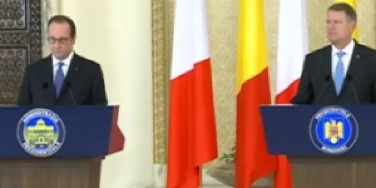 Vizita in Romania a lui Francois Hollande  e prima vizita de stat efectuata in Romania de un presedinte francez in ultimii 20 de ani
